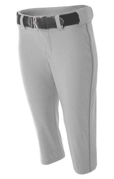 A4 Ladies Low-Rise Softball Pant with Piping and Elastic Bottom (NW6188)